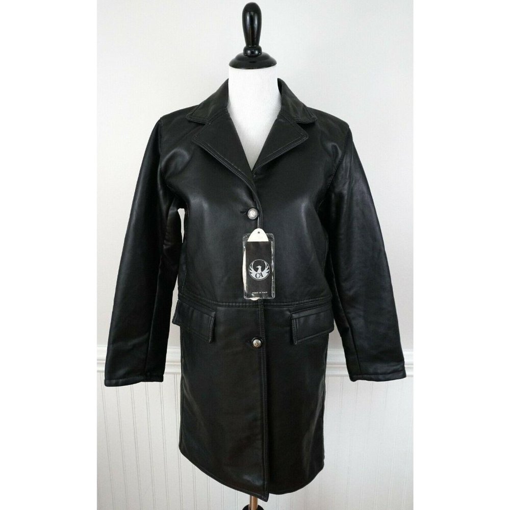 Gruppo Italiano Tessile Black Soft Leather Jacket
